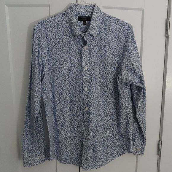 Banana Republic mens floral print shirt size Large - Picture 1 of 4